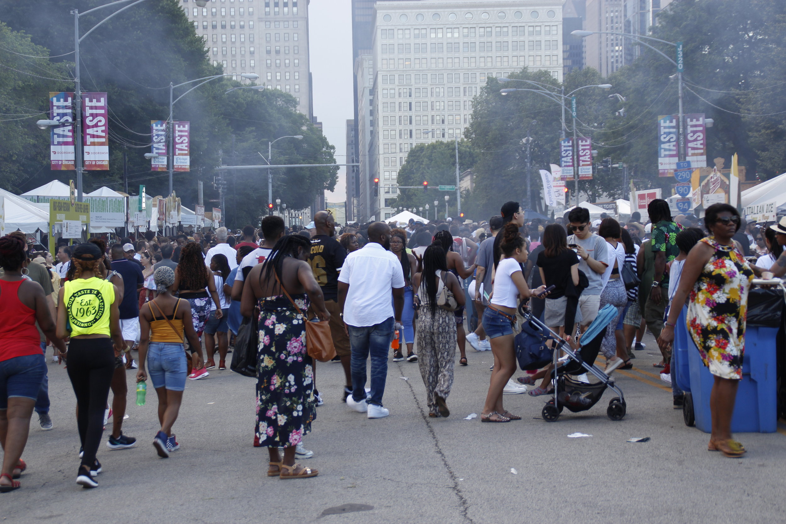  Diverse crowds swarmed the streets at the 39th annual Taste of Chicago. Chicago Police Department projected 1.6 million people visited this year. 