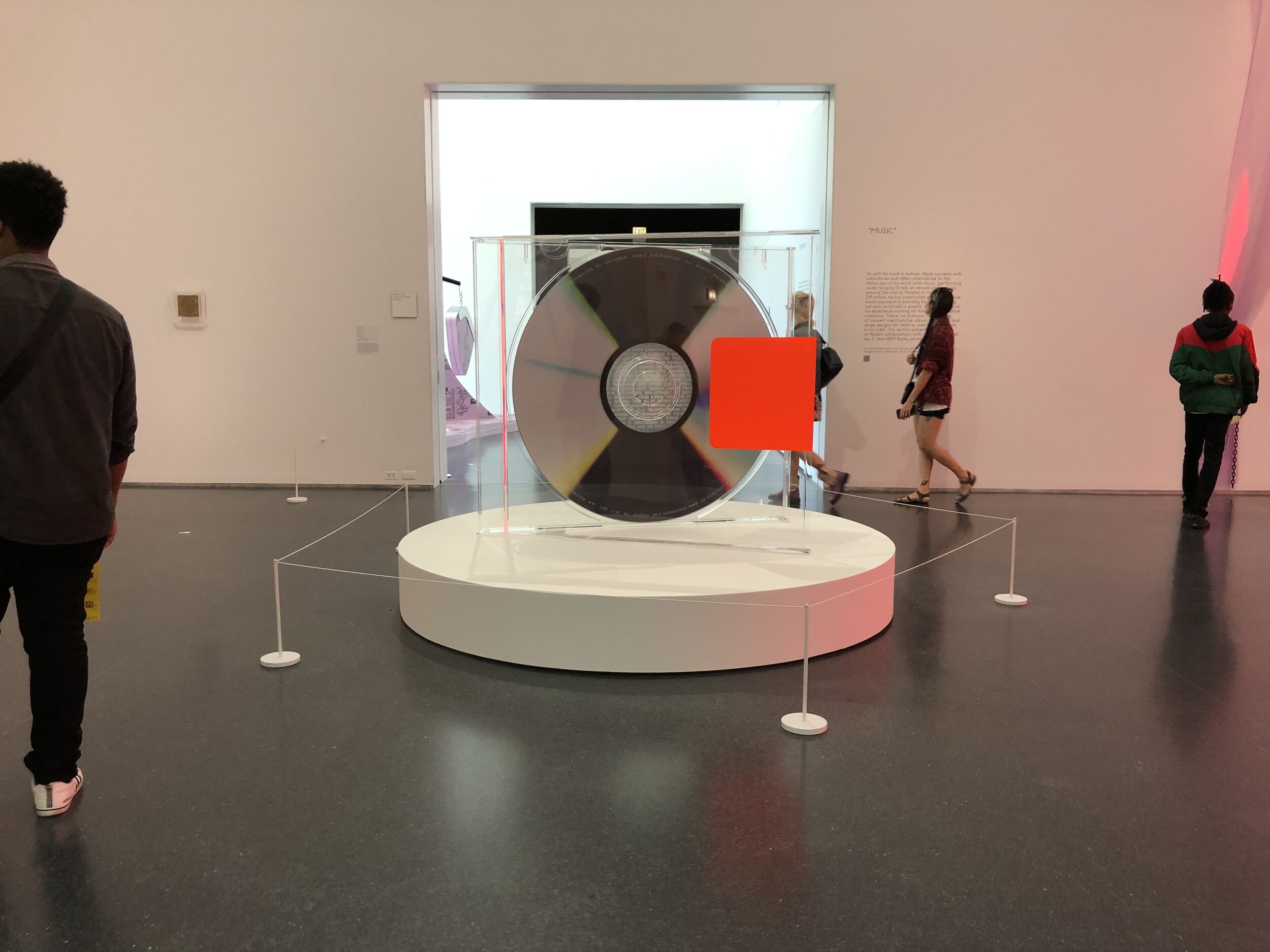  A lifesize version of Kanye West’s 6th album ‘Yeezus’ in the “Music” room. Virgil used to DJ at a young age, from high school to college house parties and after gaining notoriety in the industry his audience became more high profile. 