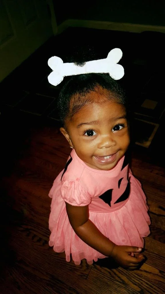 An older photo of Mylissa Veal’s daughter in her Halloween costume.