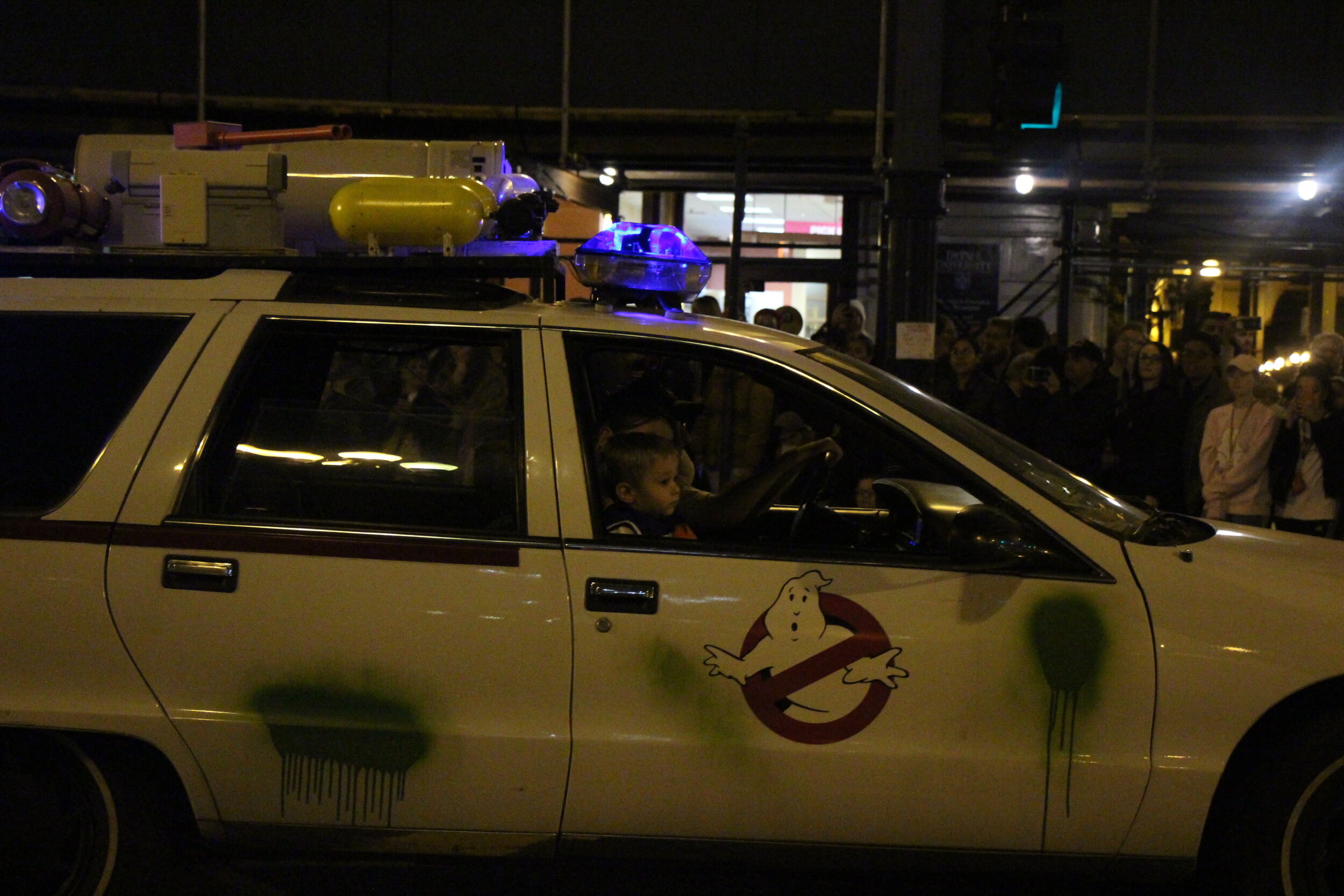 Ghostbusters out and about at The Art in the Dark parade.