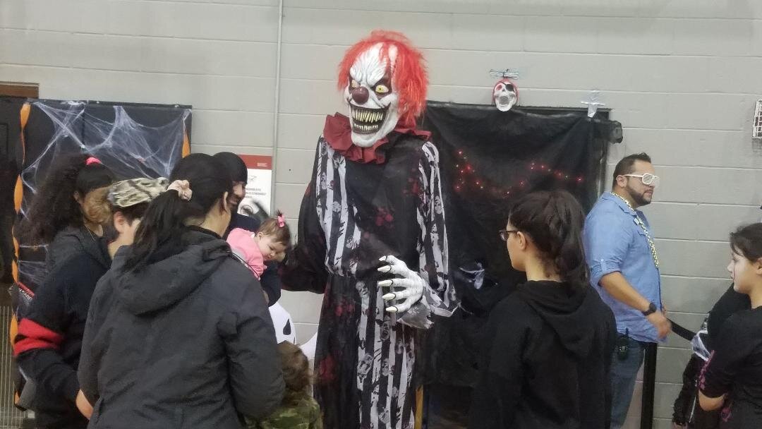 Terrifying clown. Photo by Demarco Trammell