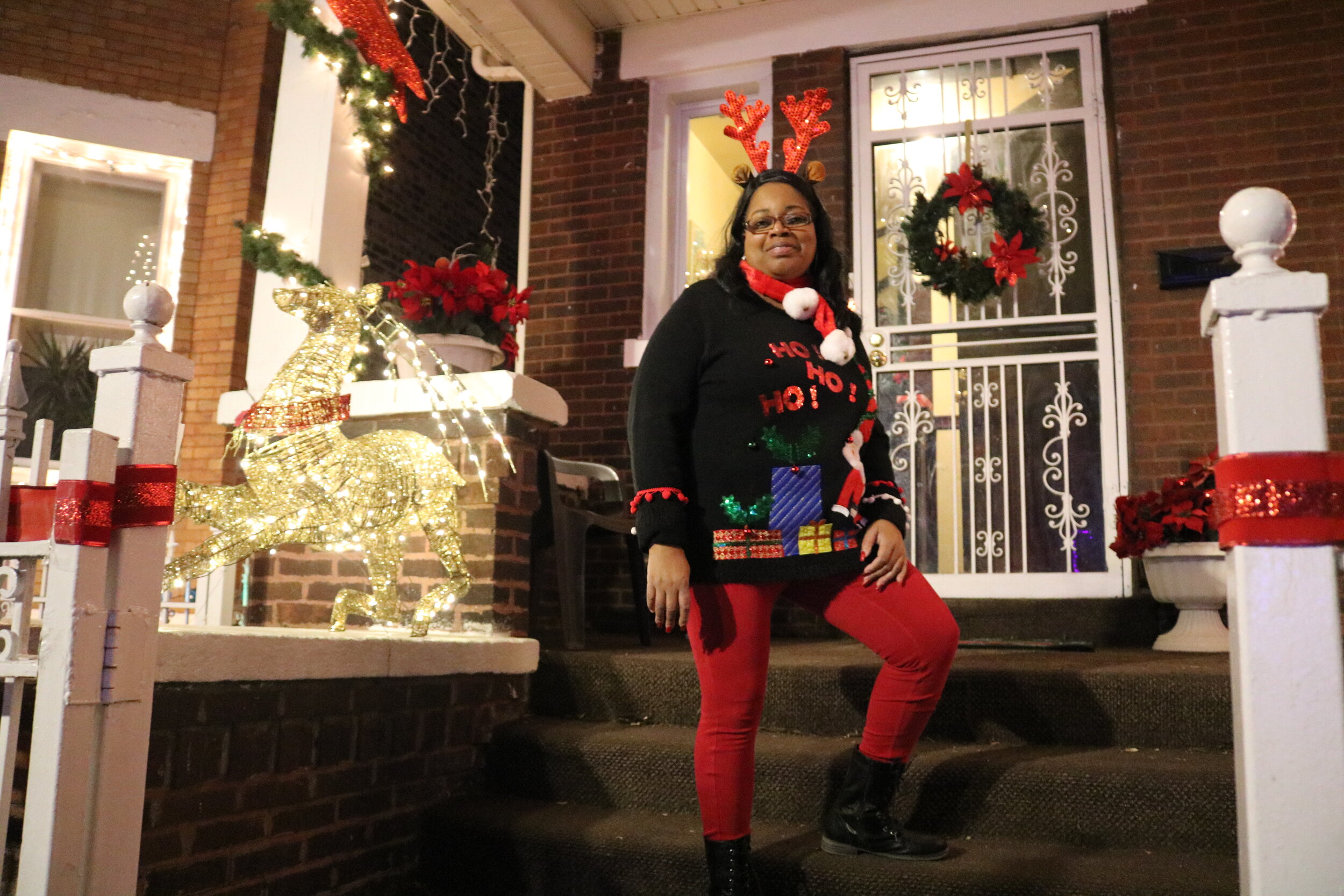  Shay J., a resident of the 3300 W Flournoy block club participates in the Christmas lighting event each year. 