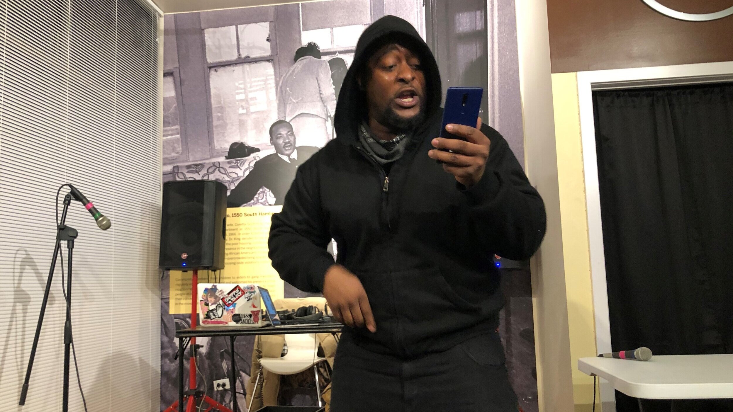   Wdot Ill, co-host and rapper, performed two heartfelt pieces: both focused on learning, building generational wealth, black excellence, investing, and staying away from bad influences.
