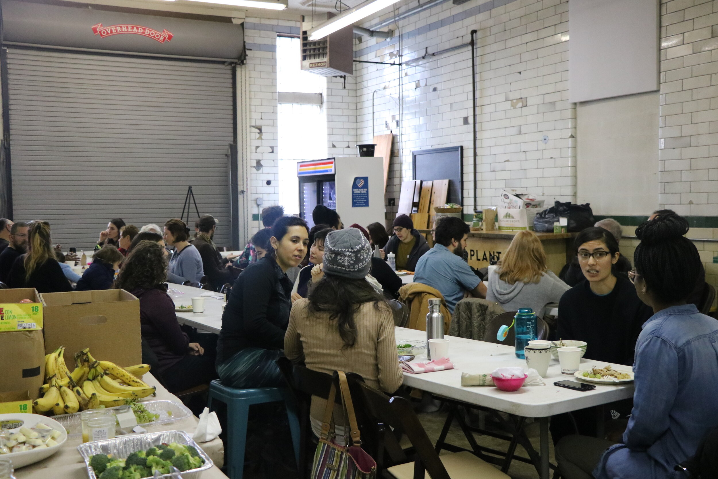  Summit attendees enjoy a potluck meal during a lunch break on Sunday Feb. 16, 2020. 