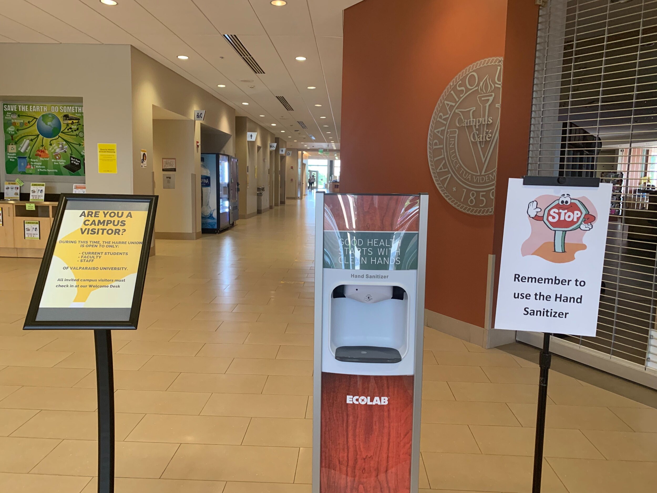  Reminders to sanitize hands as soon as students walk into the cafe. 