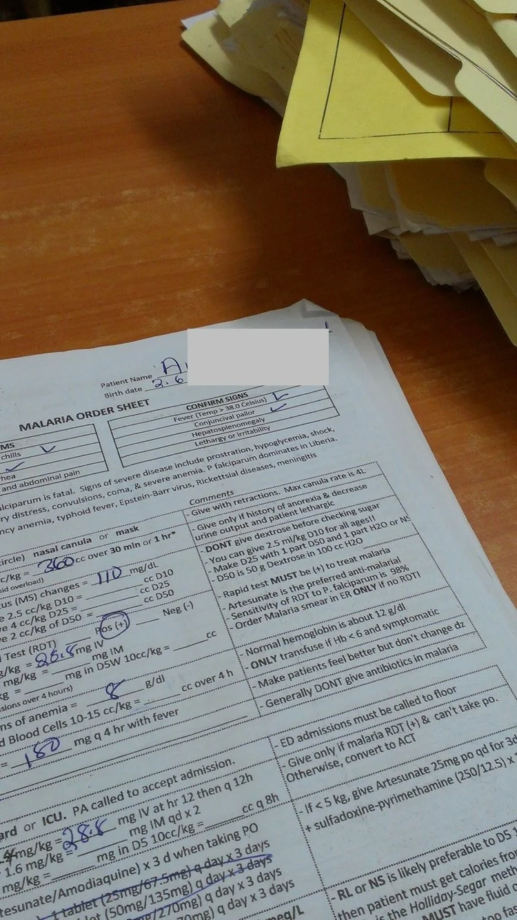 Interactive check list for severe malaria