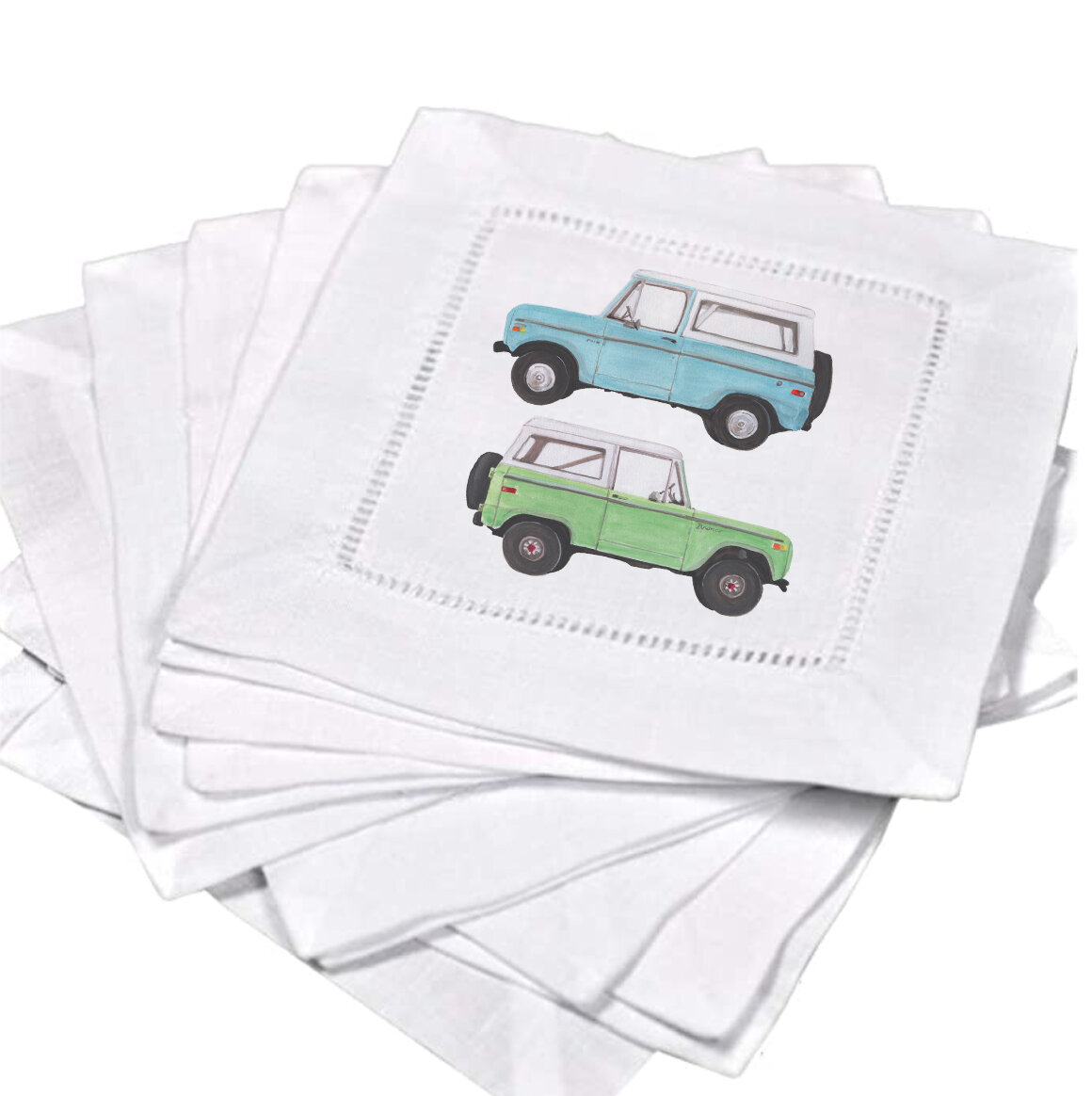Cocktail Napkin Set of 4: Bronco