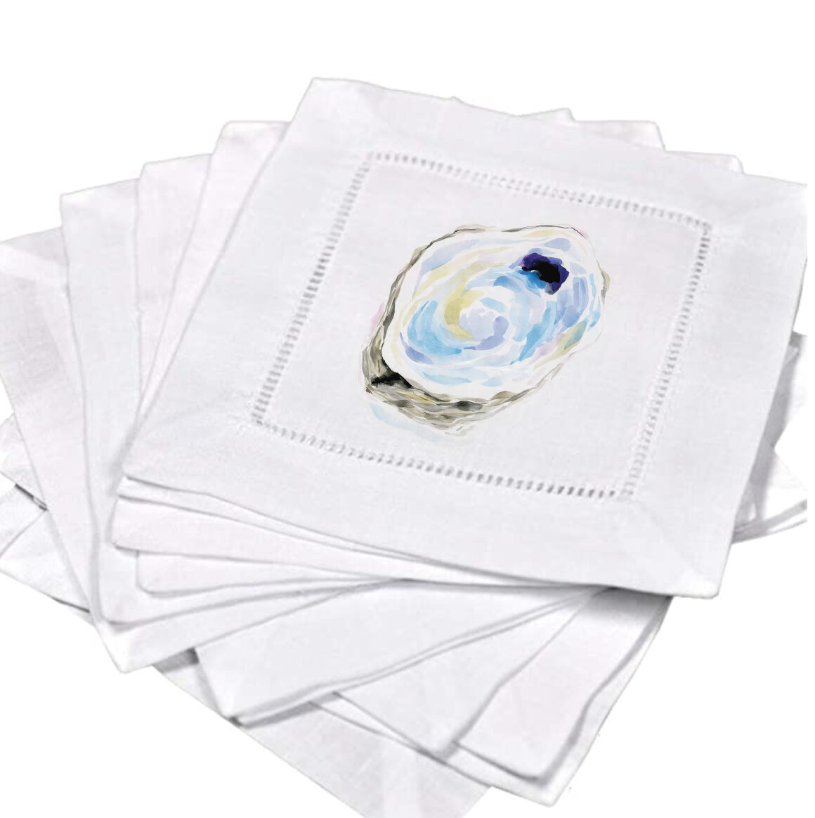 Cocktail Napkin Set of 4: Oyster