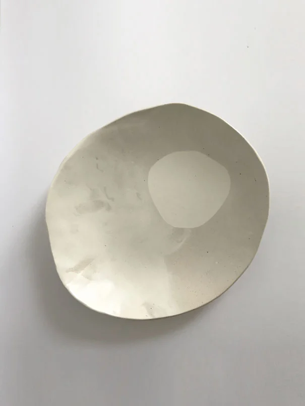 Vanilla Sky Plate / $75 White & recycled clay with matt white glaz