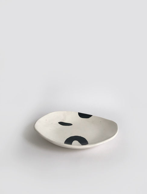 Anchor Me Plate / $75 White clay with black underglaze design and clear glaze