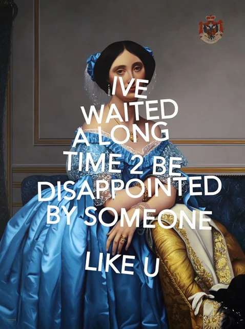 Galerie Bessières-Shawn Huckins-'Princesse de Broglie-I've waited a long time to be disappointed by someone like you'-Acrylic on canvas-2019-183x137cm.jpeg @galerie Bessières (2).jpeg