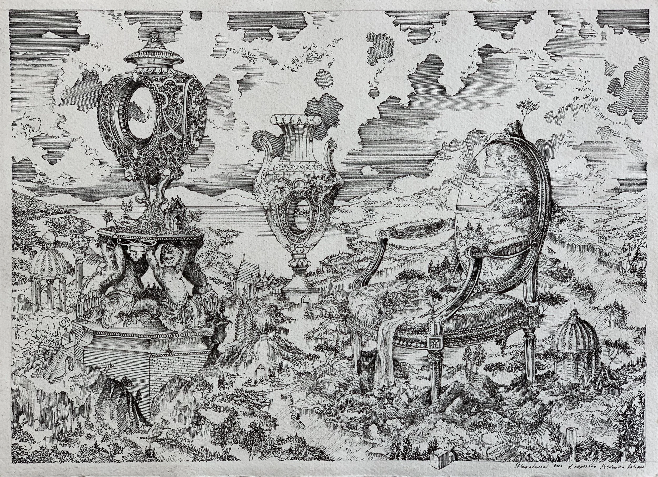 L'Impossible Patrimoine Antique IV- 42x29,7cm-Dessin au feutre sur papier.jpg