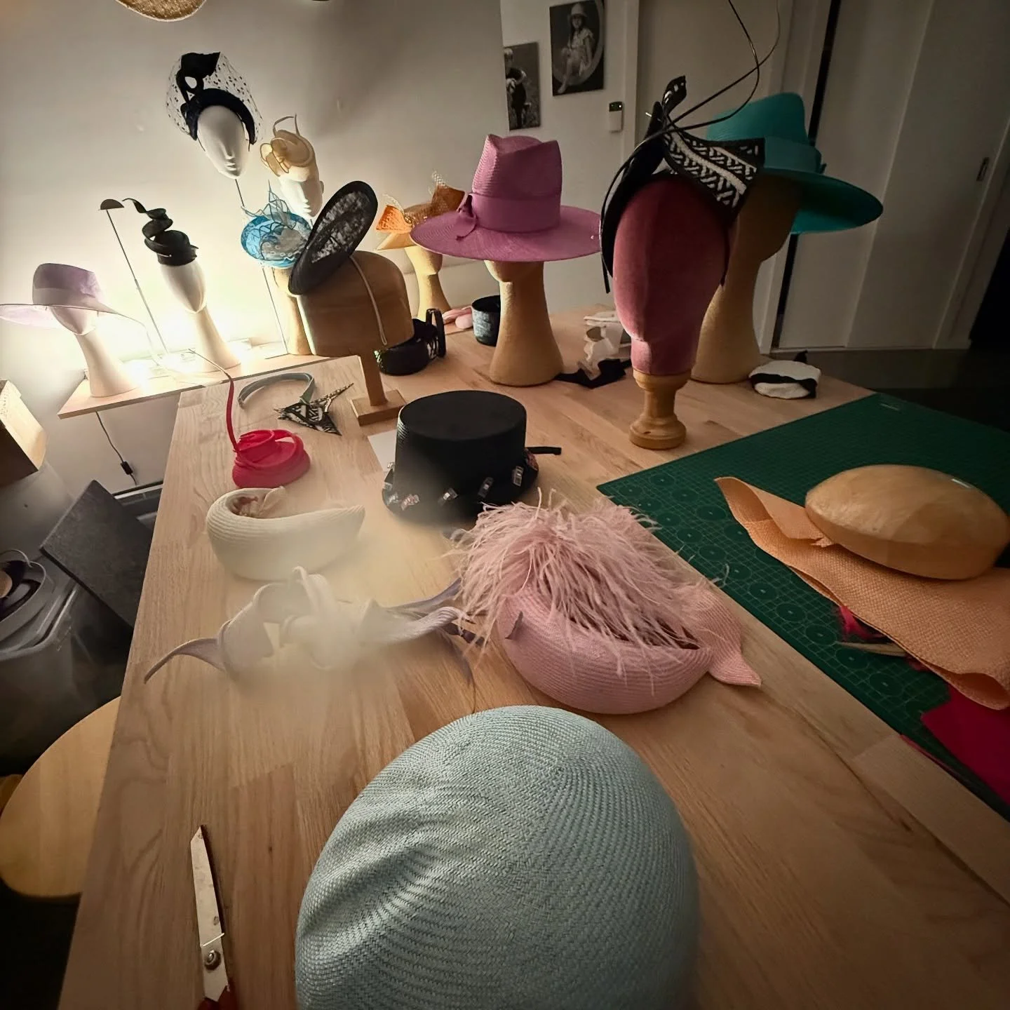 Tools down for the day! Feeling amazing to be back to creating hats again. #millinery #hats #fascinators #hatmaker