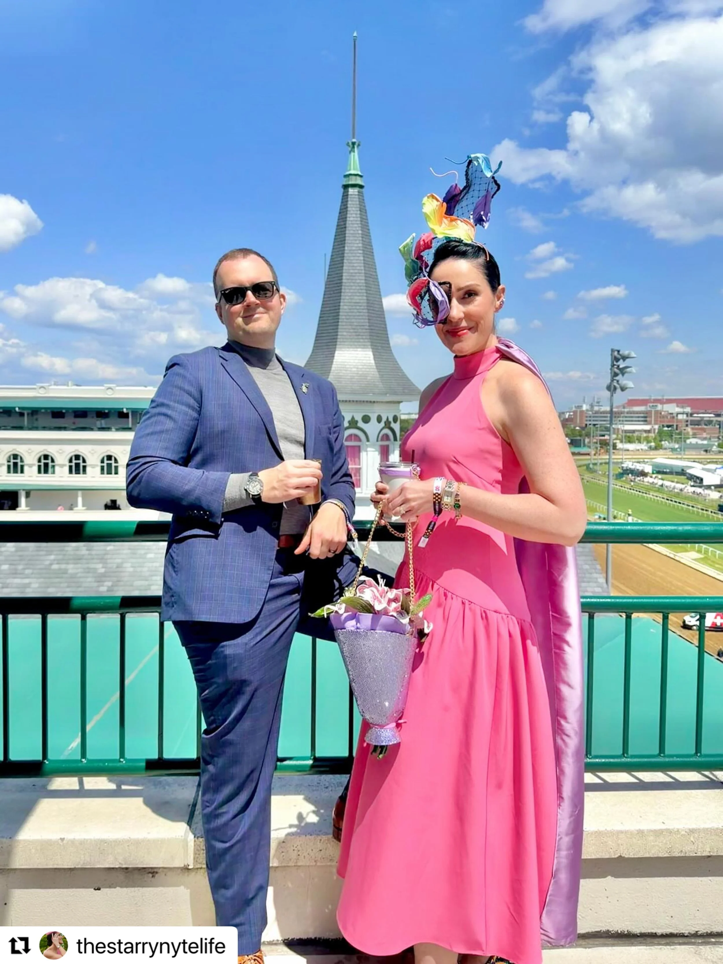 Here another amazingly dressed couple. Don't they look stunning? 
 I think some appreciation need to be shown for @thestarrynytelife hand hemmed bag. Over 20000 rhinestones&hellip;.. Amazing
#Repost @thestarrynytelife with @use.repost
・・・
Another Ken