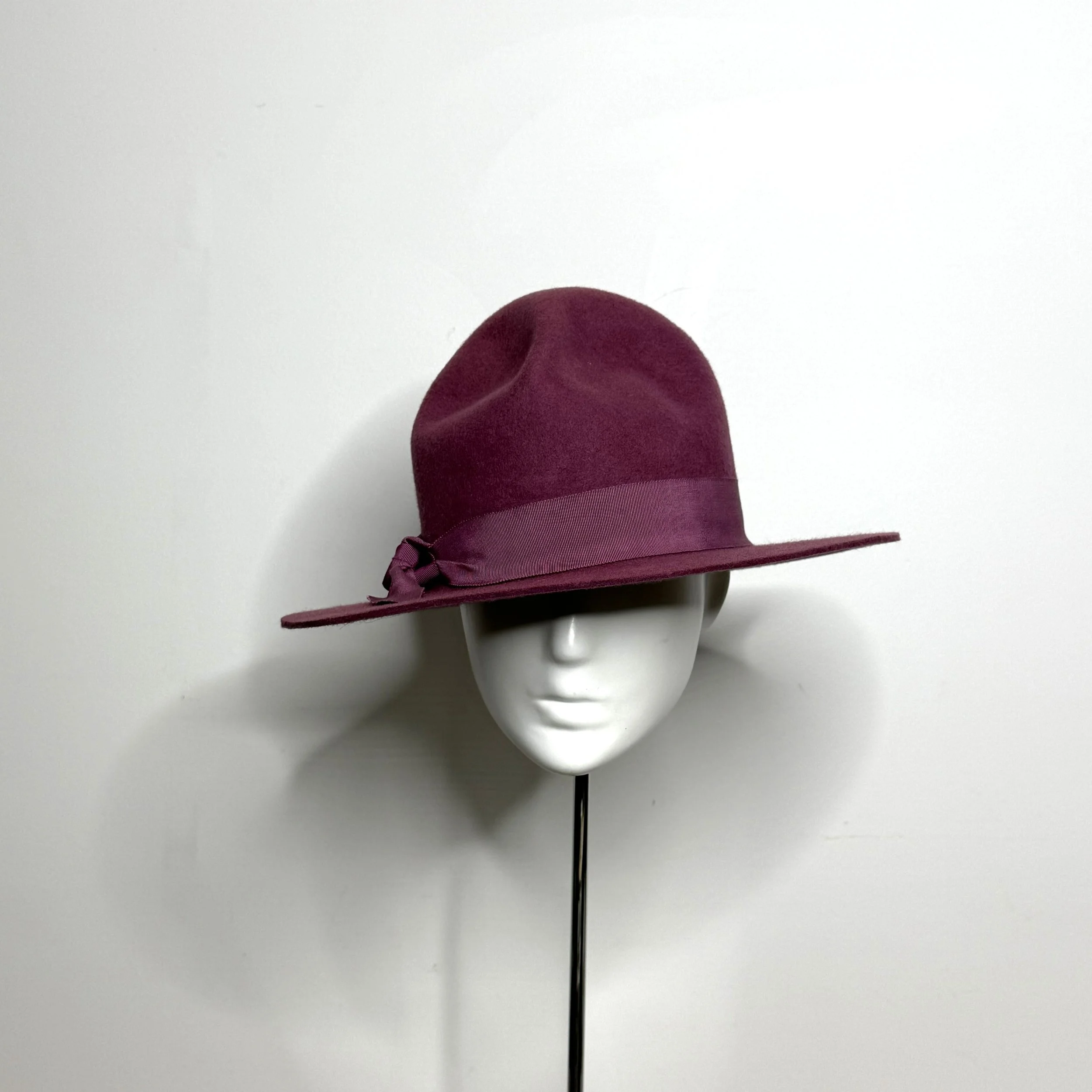 Mountie Shaped Felt Hat with Ribbon