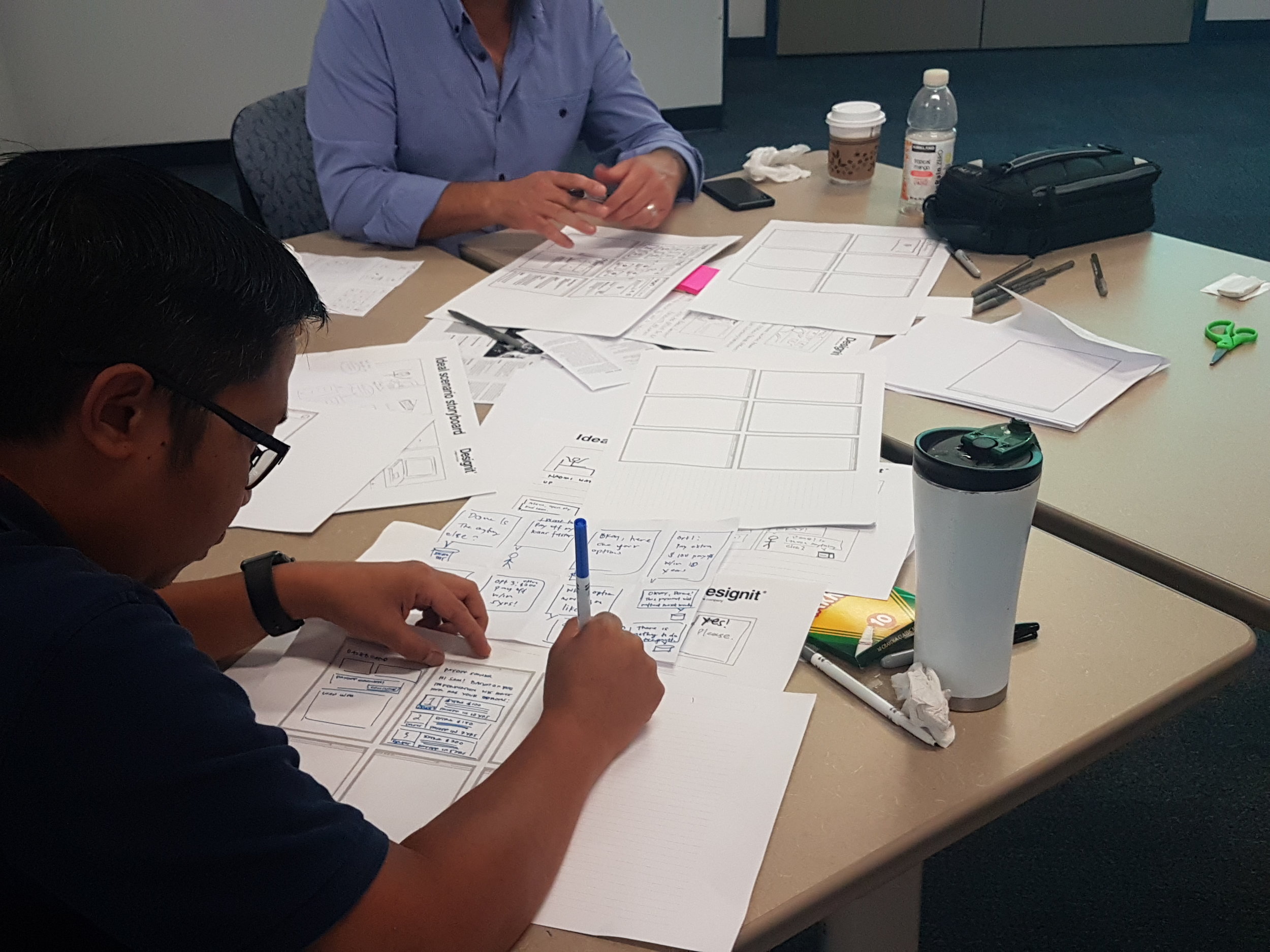 Above: 8up sketching