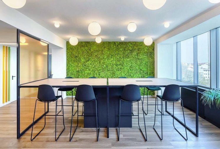 ✳️✳️✳️

MOSSwall the ideal solution for furnishing the office! As in this project, in addition to the offices, the relaxation and coworking areas were also furnished with our stabilised moss. The careful selection of the best plant species has result