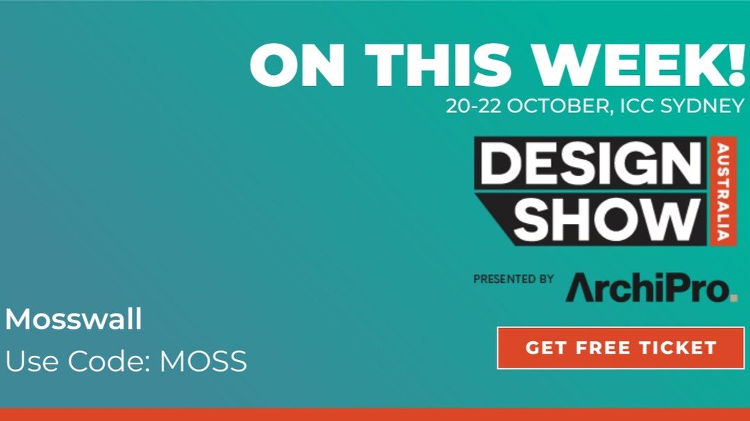 Hello! 
We'll be exhibiting at Design Show Australia, October 20-22 at ICC Sydney. Would love to see you there, pop by to say hi!
Register here: https://invt.io/1exbzd7dy25