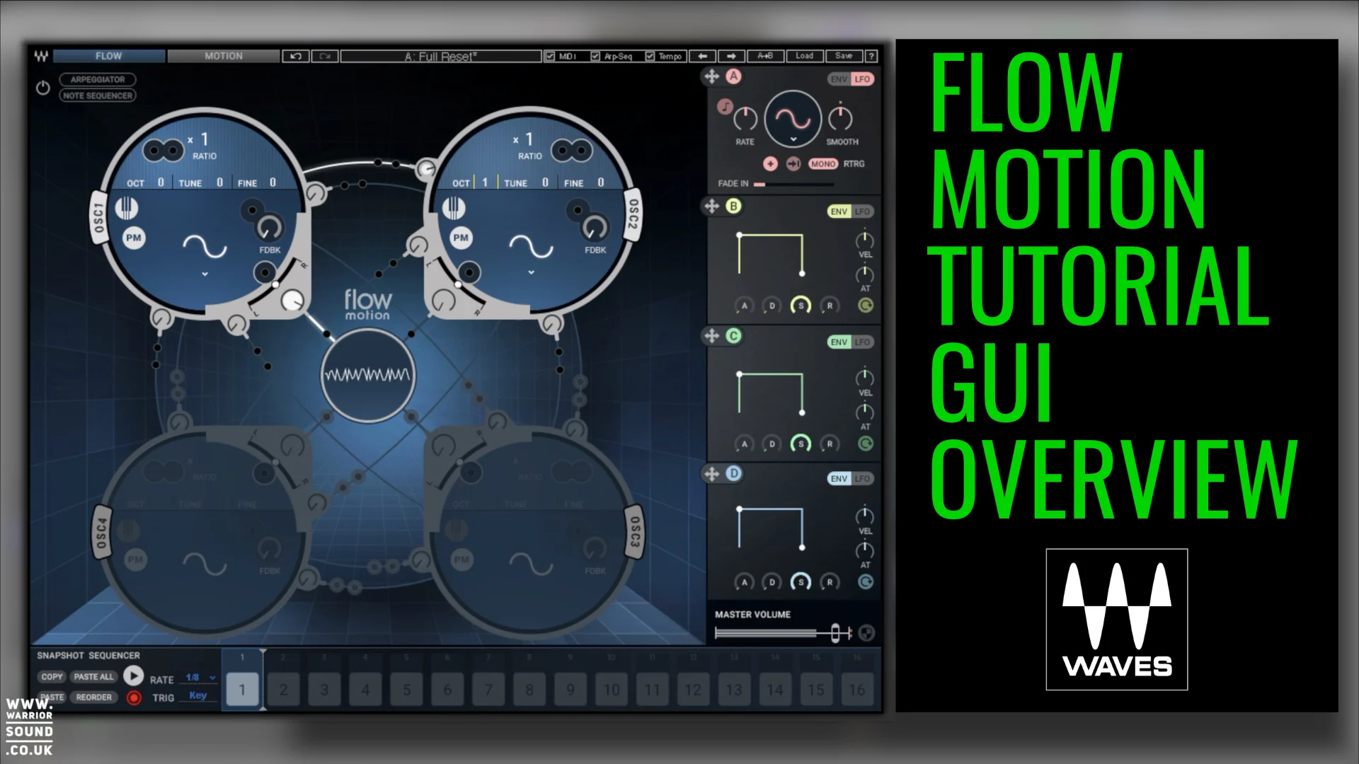 Waves Flow Motion FM Synth - GUI Overview