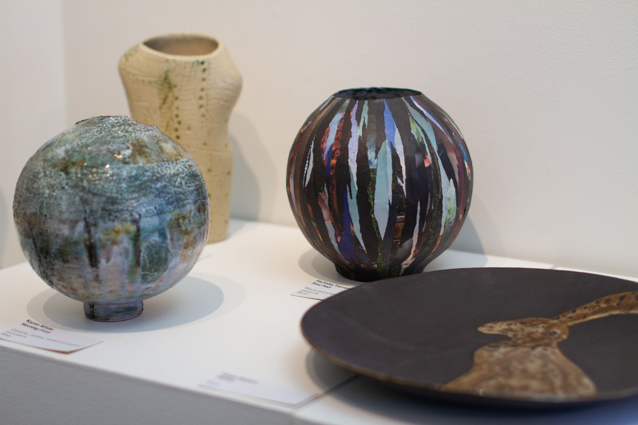 Ceramic vases in The Upstairs Gallery Gift Shop