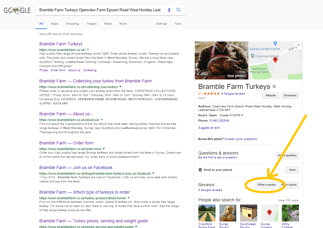 how to leave a bramble farm google business page review tips.png