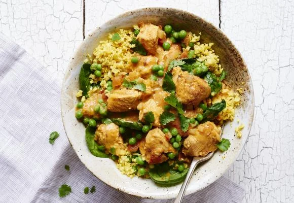 British Turkey's - Spiced turkey breast curry with spinach