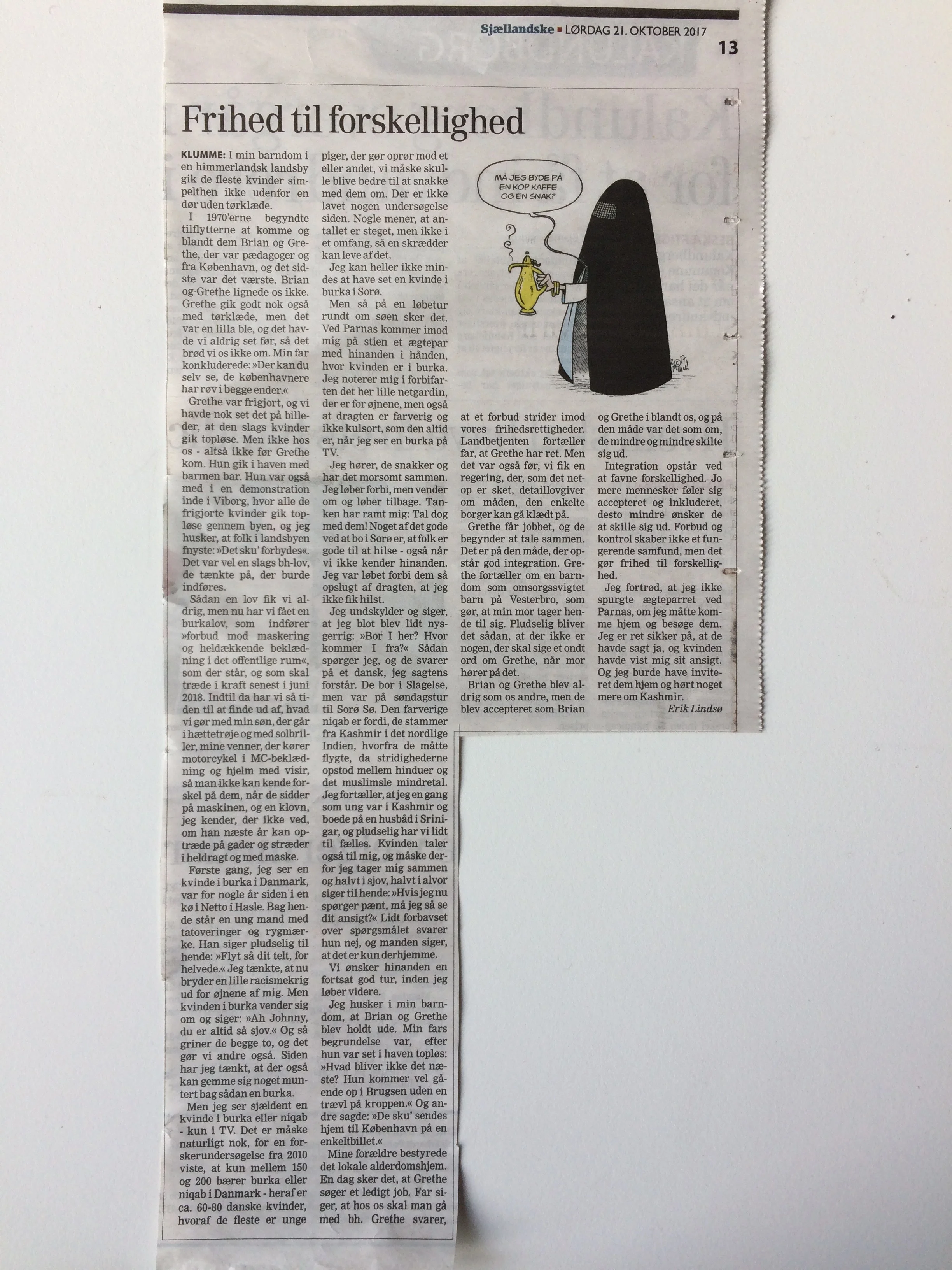 Frihed til forskellighed  - med og uden burka og bh