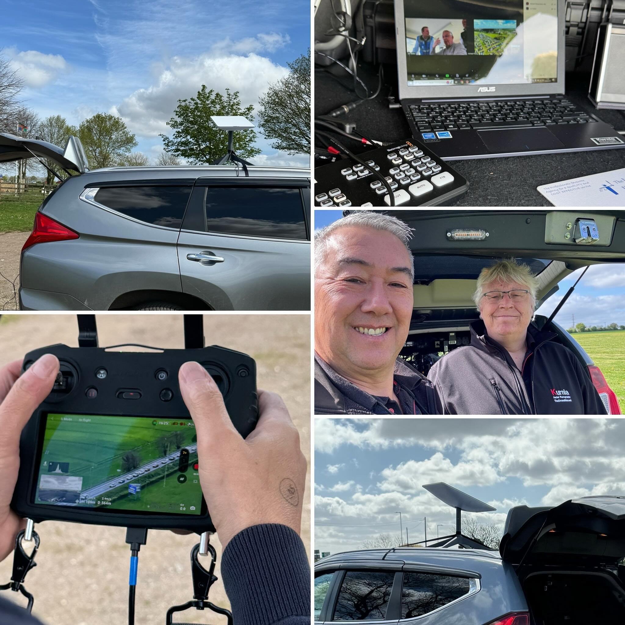 Providing some live drone monitoring today at Lincolnshire Showground. We have a self contained setup with our own 240v onboard supply and Starlink connection for fast uniterupted internet with latency of less than 1 sec. If you need live monitoring 