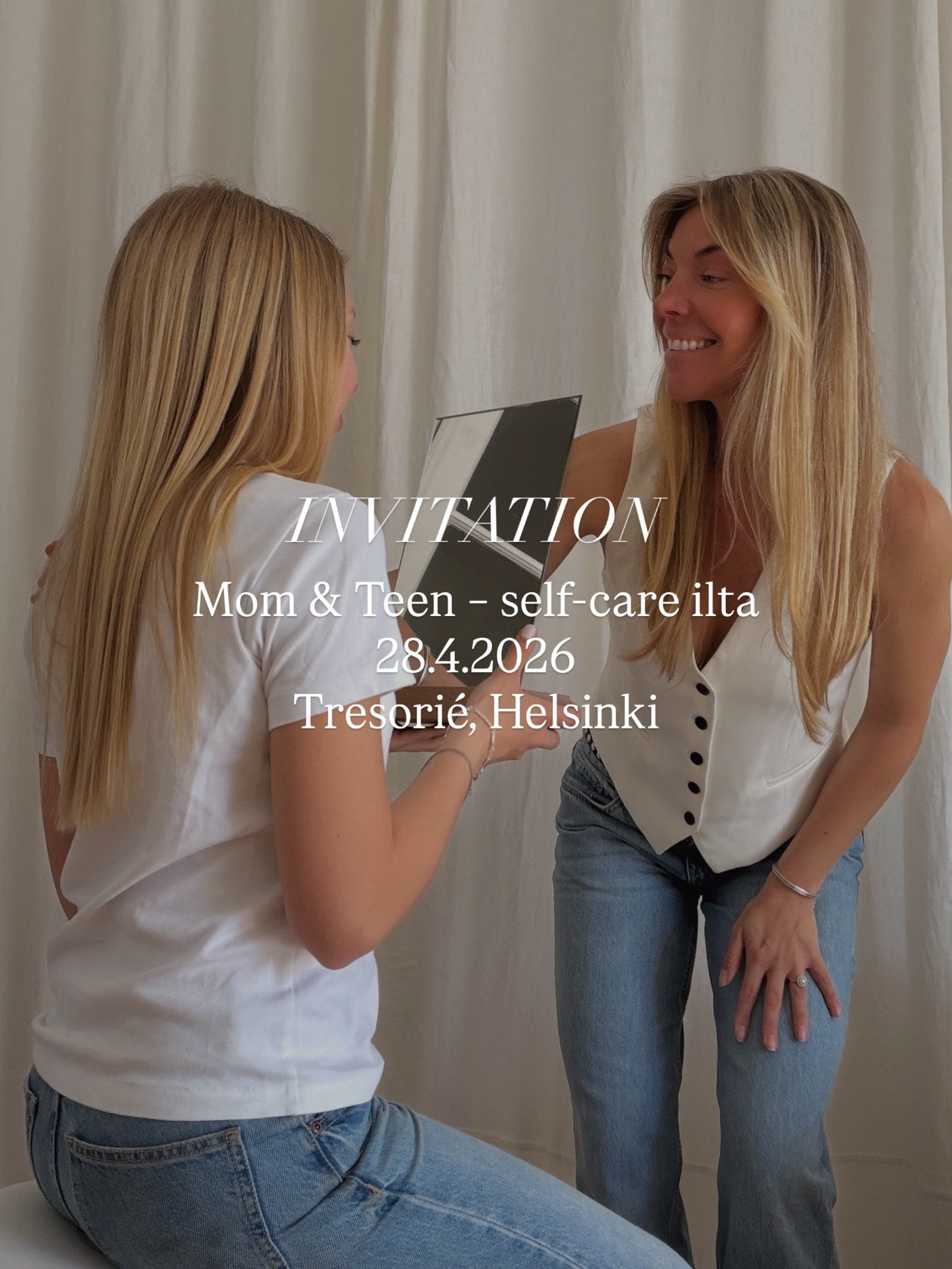 KORPIA tapahtuma: Mom &amp; Teen &ndash; self-care ilta tiistaina 28.4.2026, klo 17-19, Tresori&eacute;, Helsinki

Sosiaalinen media ja kauneusmaailma sy&ouml;tt&auml;v&auml;t meille jatkuvasti uusia tuotteita, monimutkaisia rutiineja ja usein my&oum