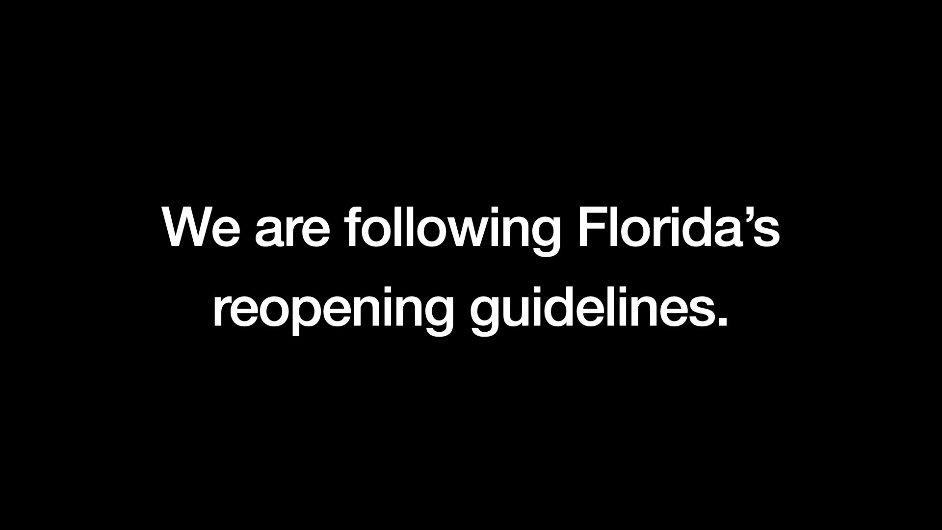 Q: What’s the basis for your reopening plan?