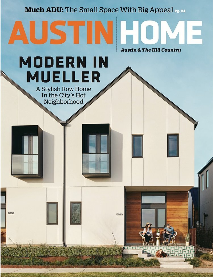 Modern townhome in Austin designed by Breathe Design Studio featured in Austin Monthly Magazine 