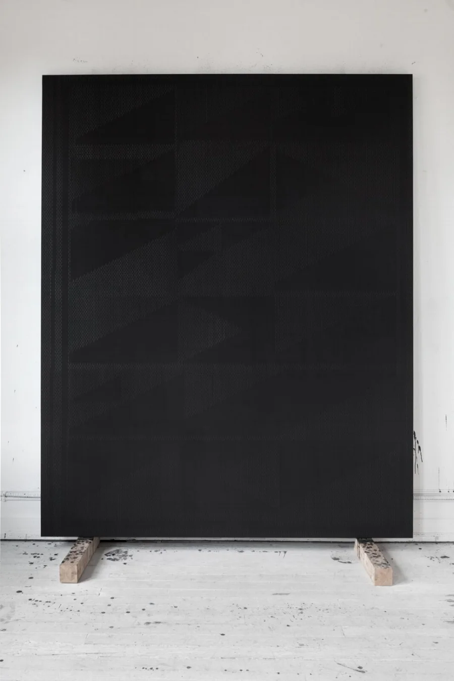 Tapeto for Nicole (The Boyfriend in Costa Rica), oil graphite paster on panel, 96 x 77 inches, 2016/2017