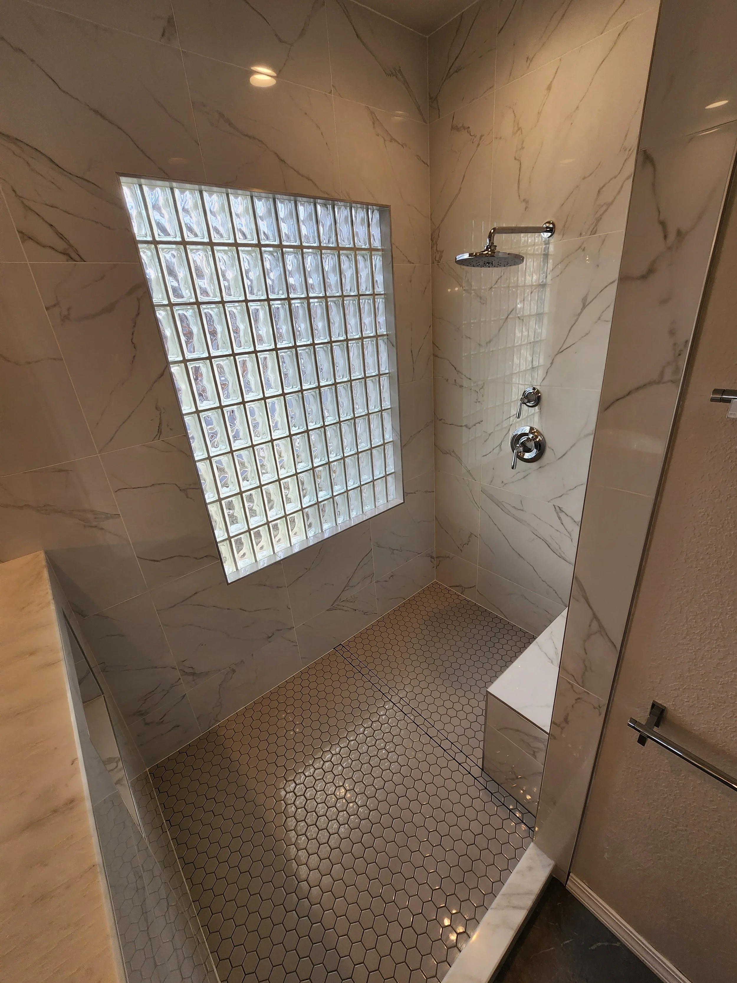 Tileable linear drain was used on this project. These turn out awesome