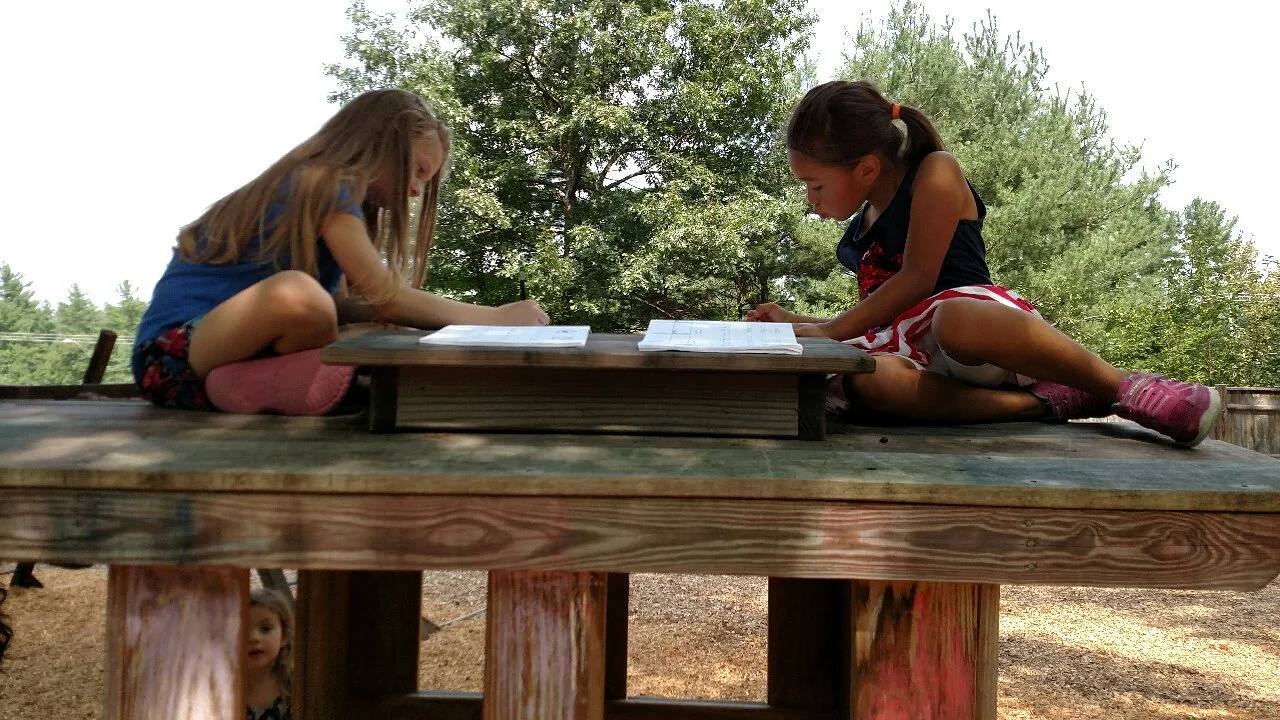 Girls Working on top of train.jpg