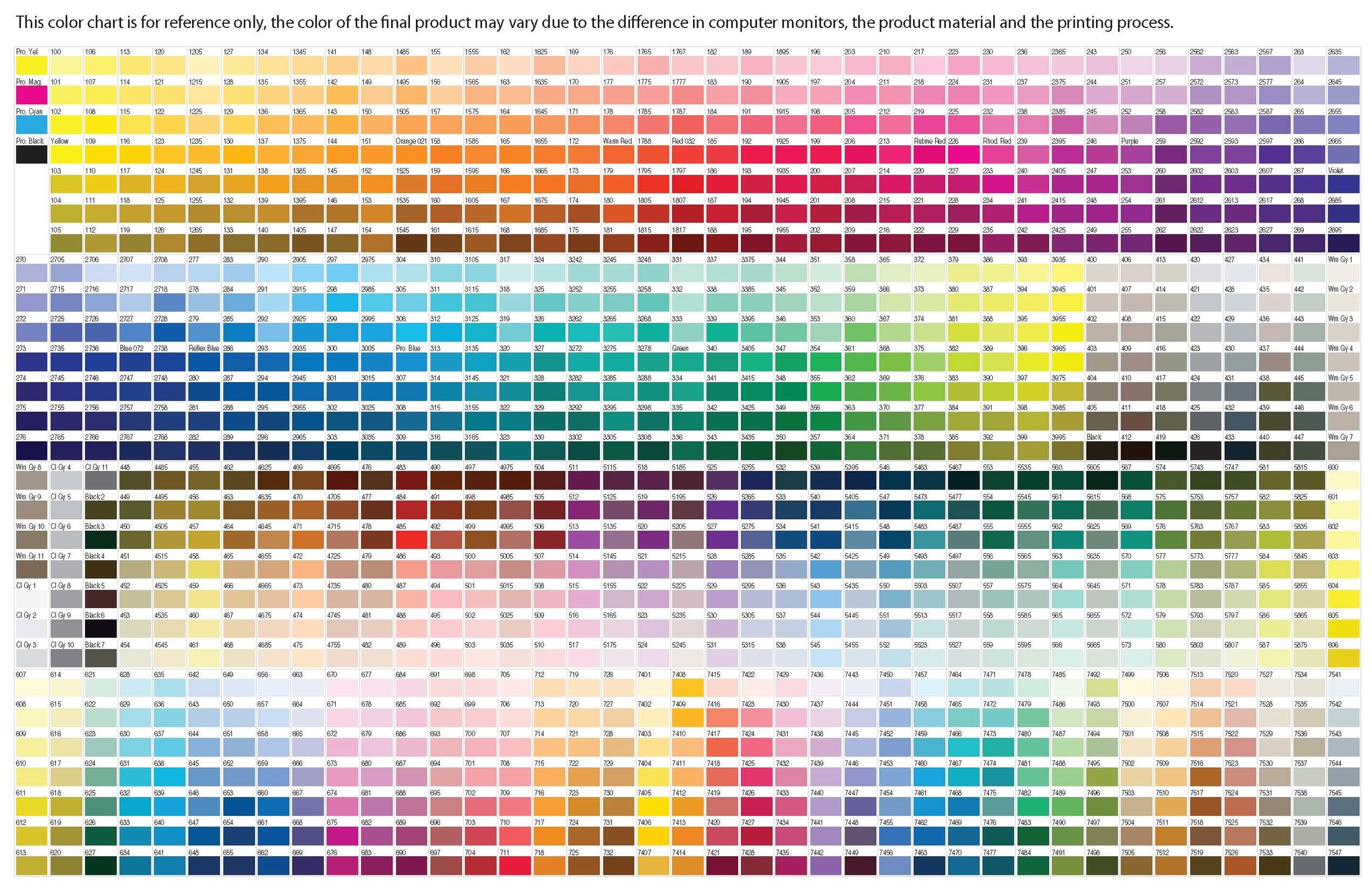 6+ Pantone Color Chart Templates - DOC, PDF