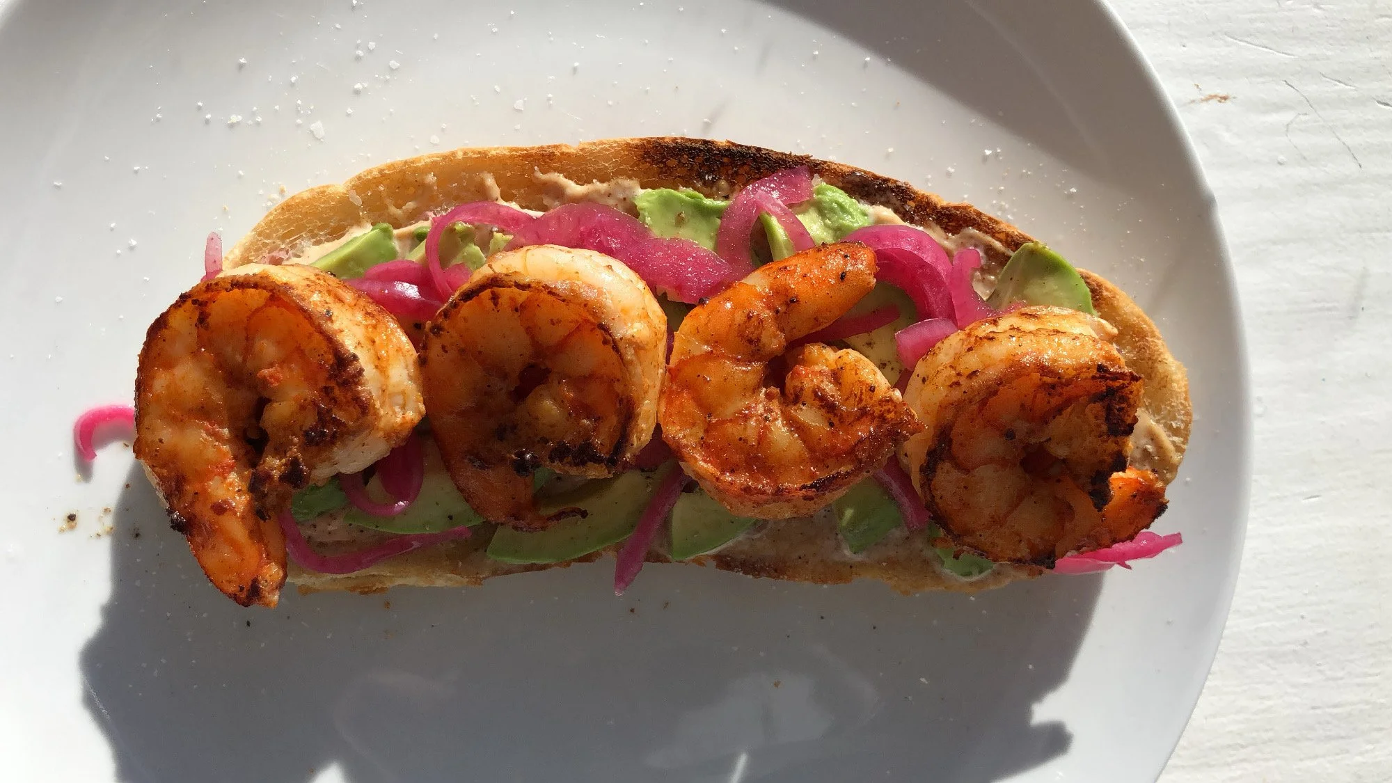 Personal Shrimp Sandwich