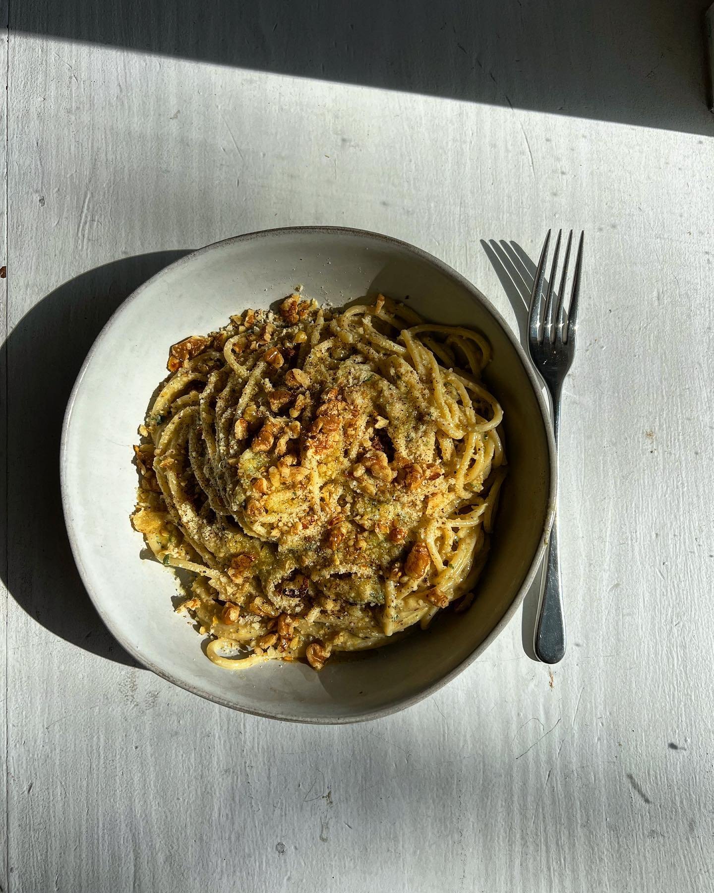 Today I'm giving you a do-anything fall pesto that takes you from zero to Couch Goblin satisfaction in about 10 minutes. I'm also talking for the first time but probably not the last time about Secret Lunch, the coping mechanism I&rsquo;ve slowly dev