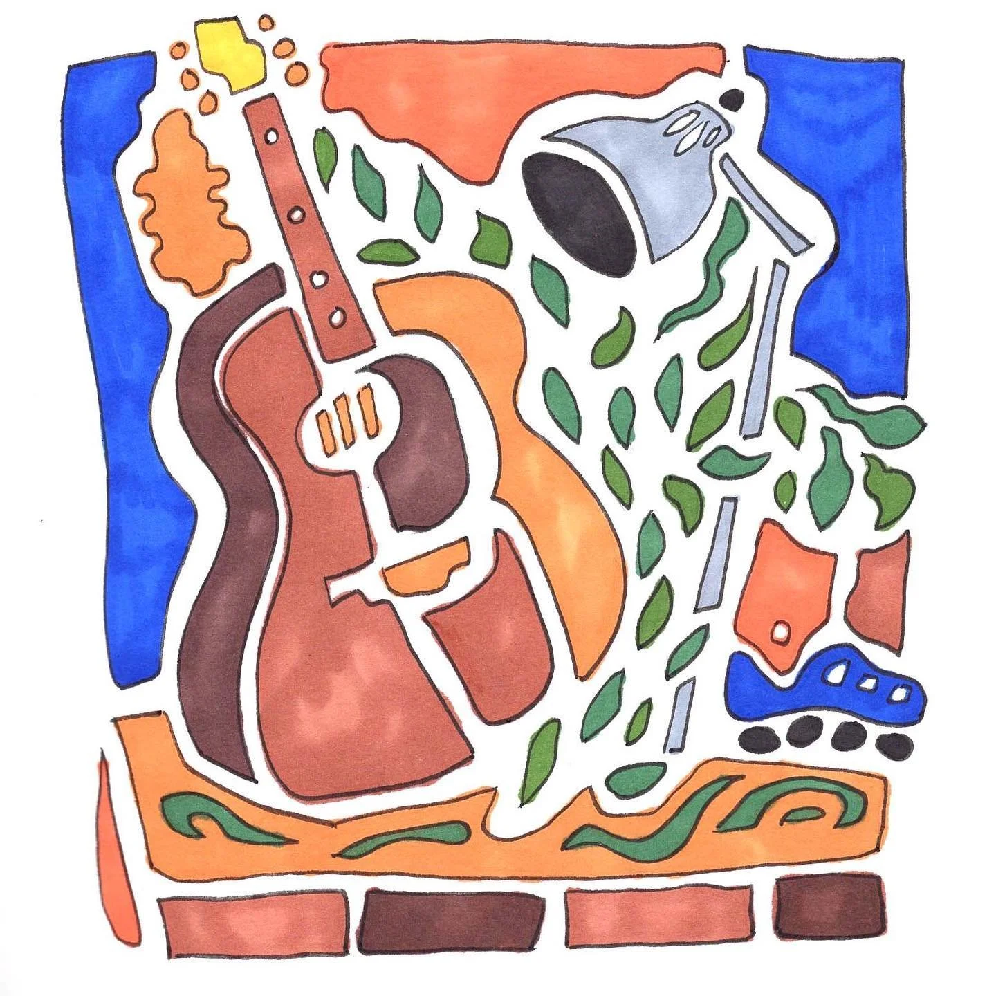 Still Life with Guitar 

#202creates #dcartist #prismacolor #abstractart #draweveryday #instaartist