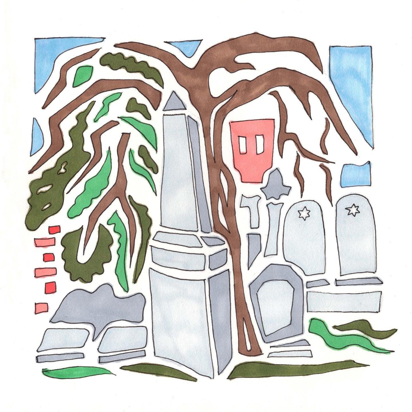 Finally made it to the Congressional Cemetery this week and enjoyed a quiet drawing sesh. I&rsquo;ve always found cemeteries to be wonderful places to clear your head and slow down. There were also so many cute dogs to pet 😍

@congcemetery 

#202cre
