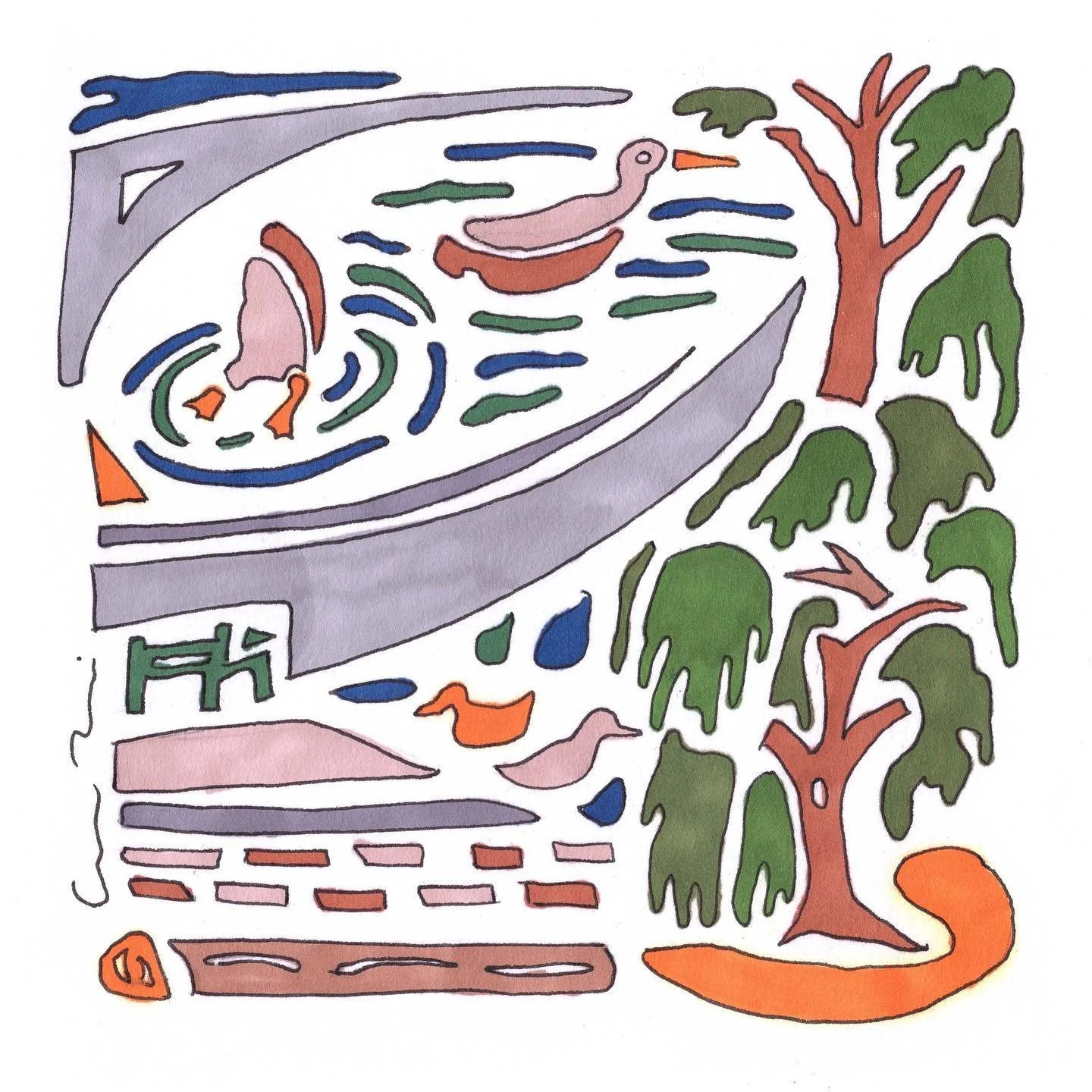 &ldquo;DC Ducks&rdquo;

Happy fall!! 🍃🍂 To celebrate here&rsquo;s a drawing from sometime in Fall 2020 at my favorite spot on the mall 🦆 

#202creates #dcartist #prismacolor #abstractart #draweveryday #instaartist #nationalmall #constitutiongarden