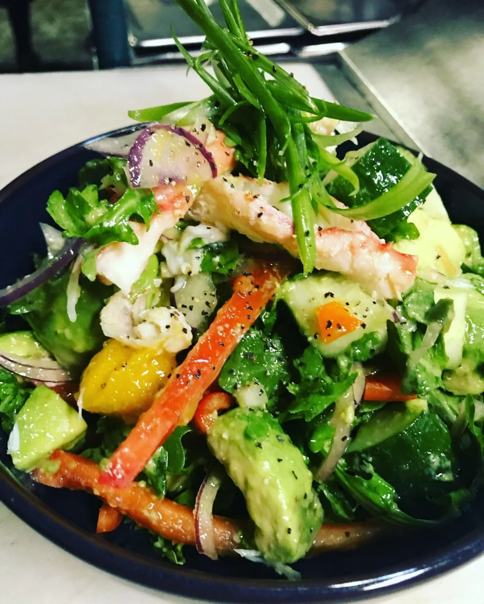 Cucumber Avocado Mango Snow Crab Salad