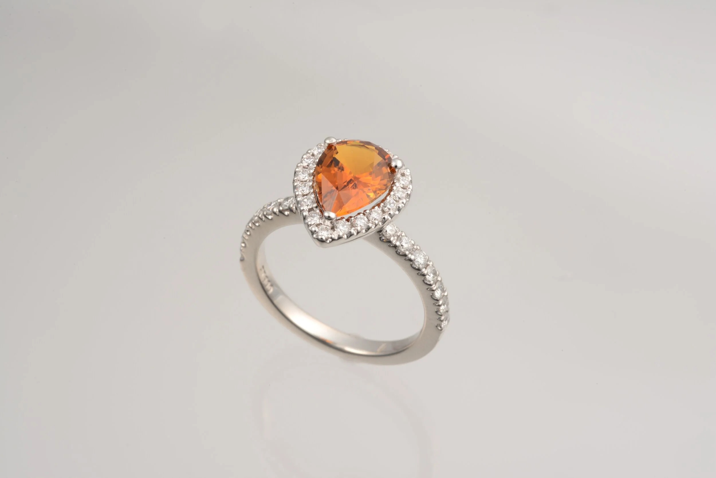 Chocolate Tourmaline and Diamond Ring