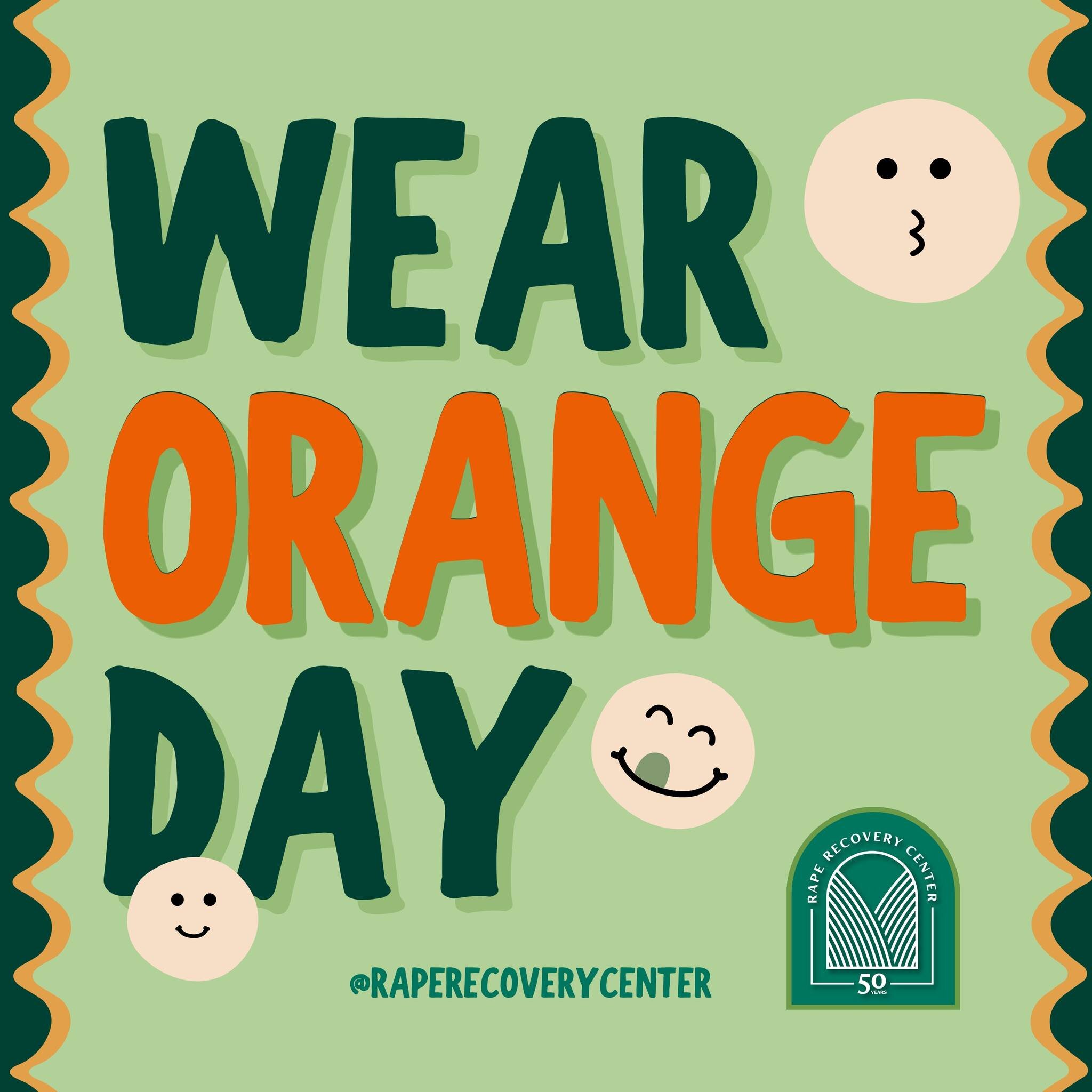 🧡 Today is #wearorangeday! Every TDVAM, we wear orange to show solidarity and raise awareness about dating violence.🧡 Share your selfie in orange with us today by using #LoveLikeThat #TDVAM24 and tag us @Rape Recovery Center