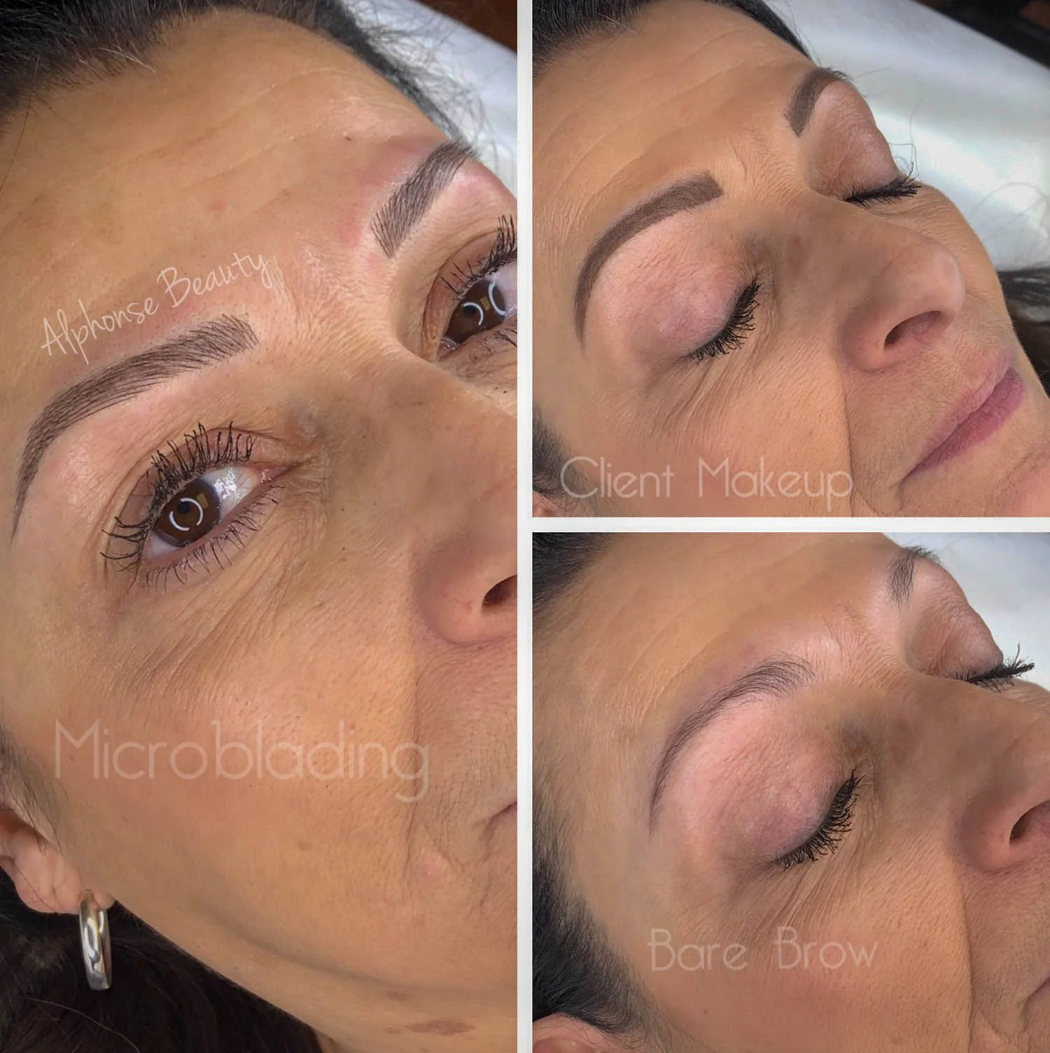Eyebrows are more natural than makeup using Microblading