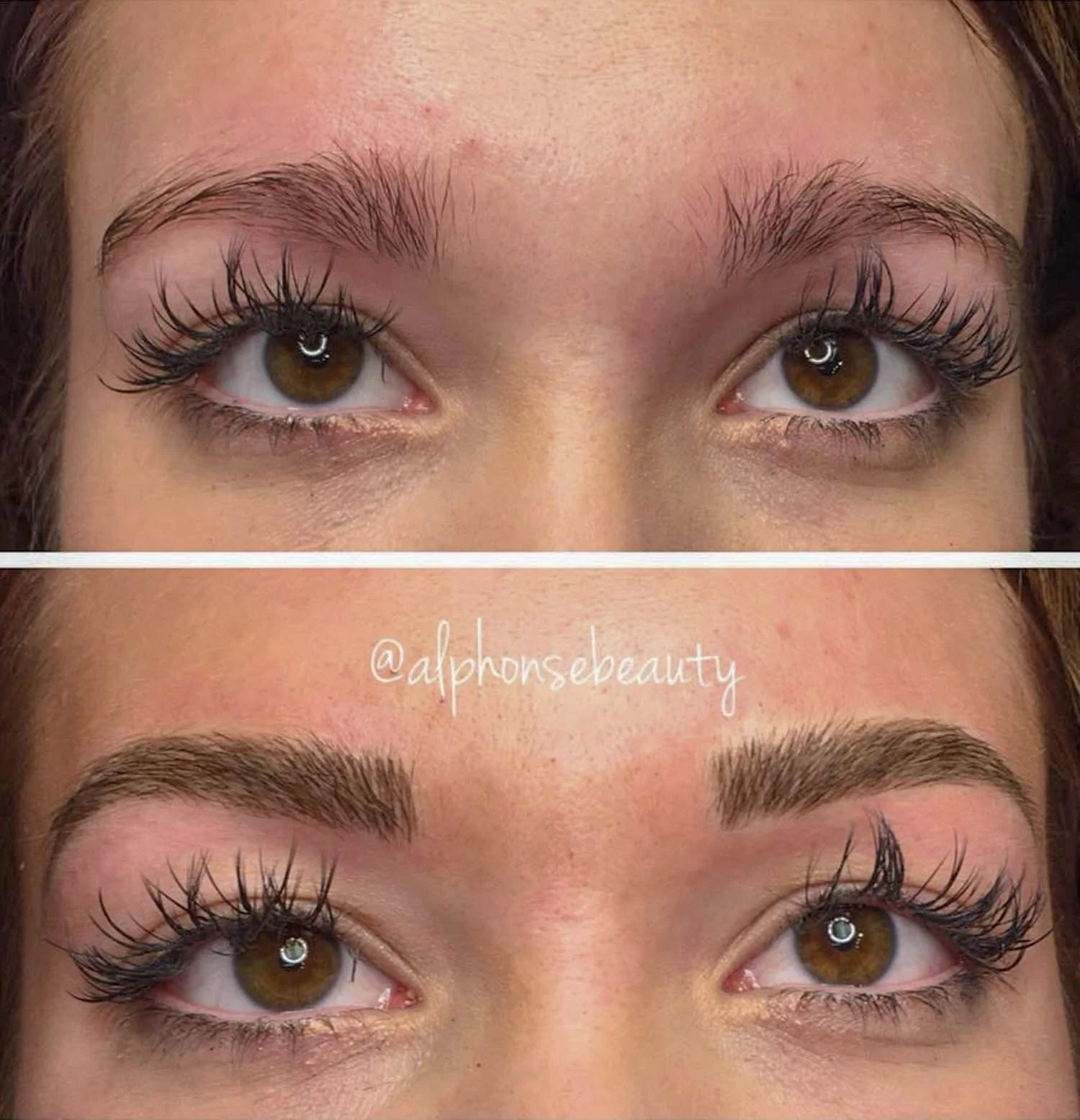 Permanent Eyebrow Microblading procedure conducted at Alphonse Beauty Microblading Studio in Michigan