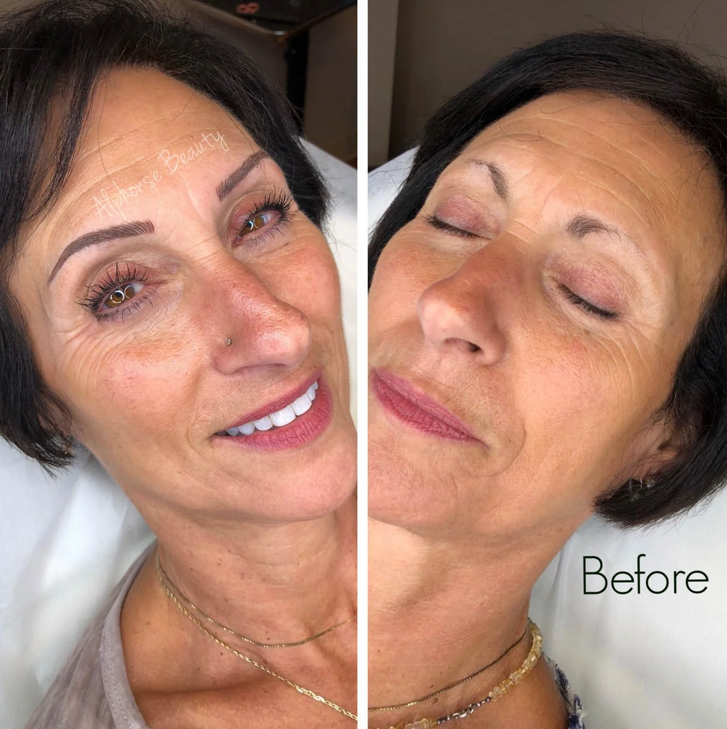 Eyebrow microblade before and after results