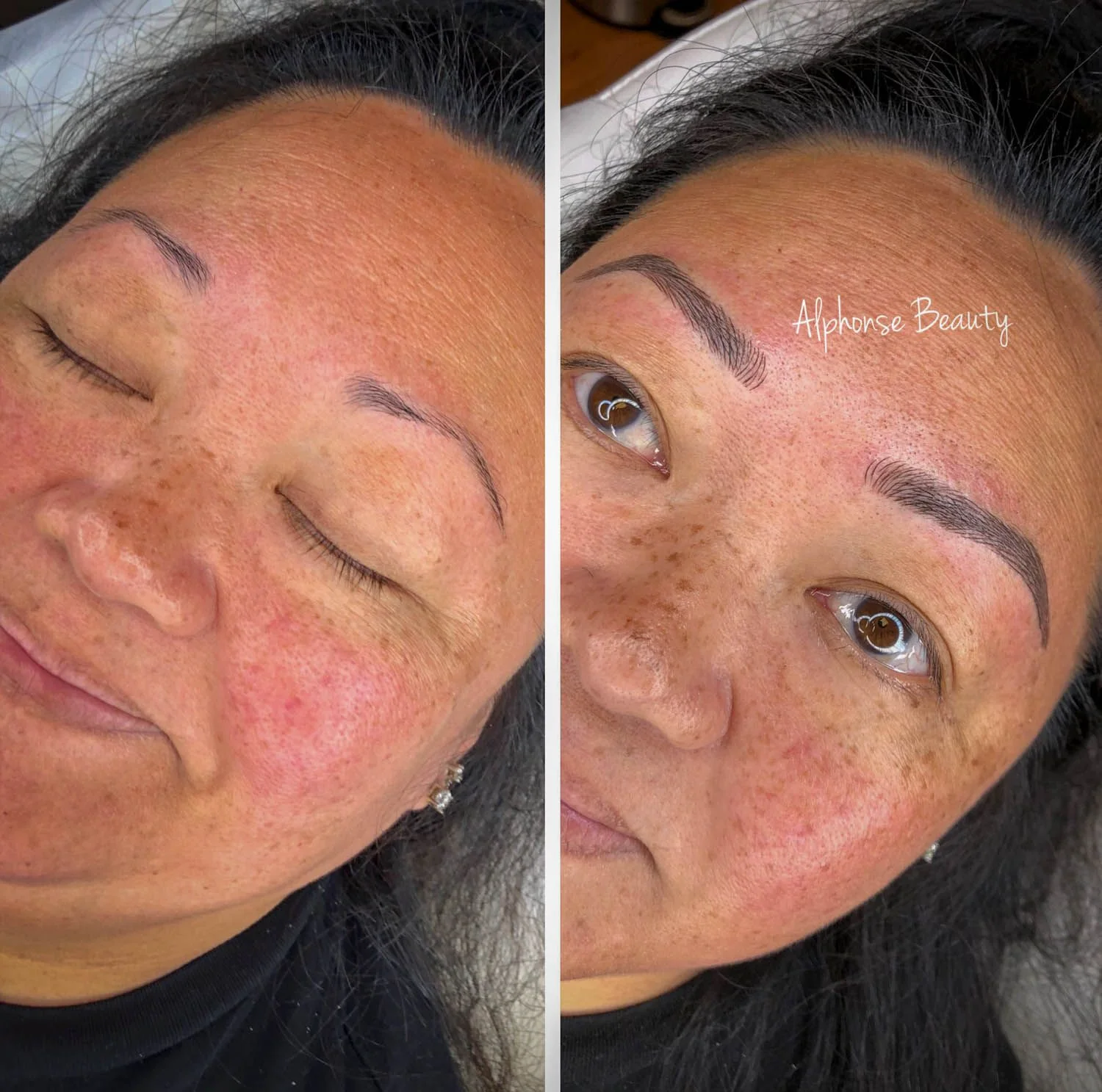 Cosmetic tattoo results at Alphonse Beauty Microblading Studio