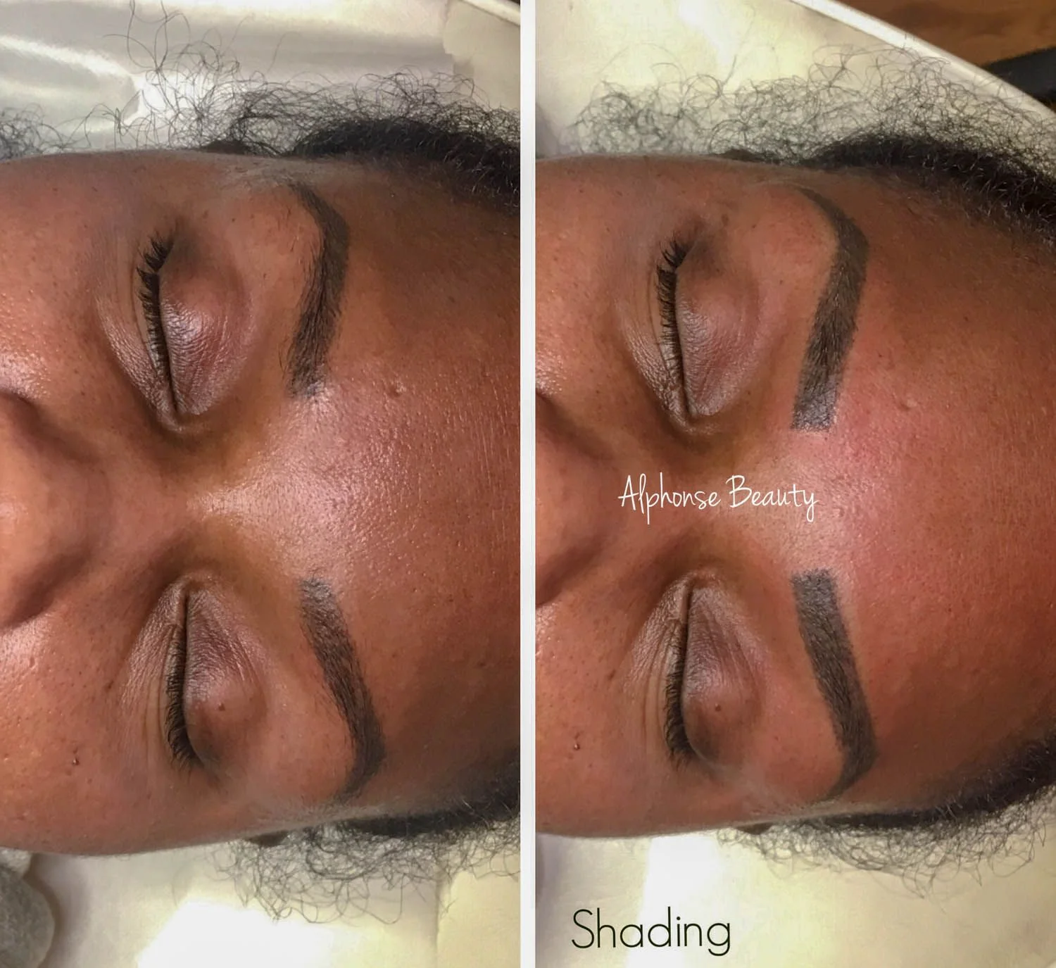 Eyebrow Microblading results after adding Shading