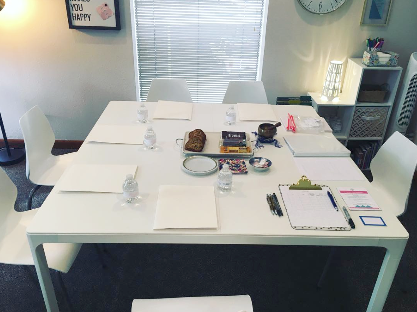 Snapshot from my most recent workshop . I keep it small, limited to 6 participants, so individual questions have time to be answered fully. Participants also receive a 40-page detailed workbook to take with them as a resource! 