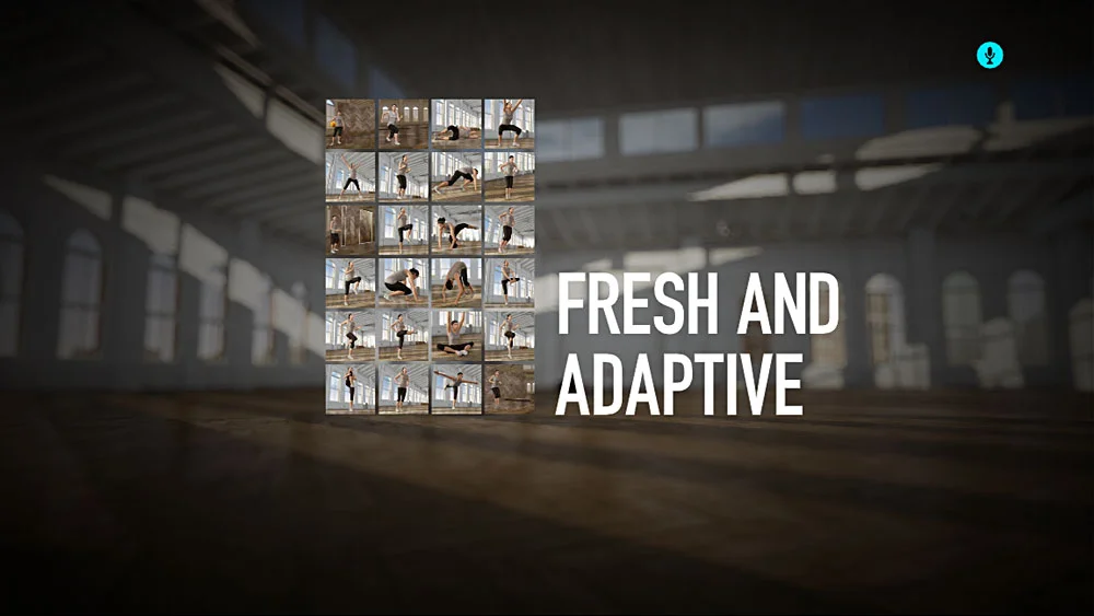 Based on performance and schedule, the plans would adapt to the consumer. If the Kinect camera detected that a drill was too difficult for a consumer, it would modify the next workout. If the consumer missed a scheduled workout, the calendar would adjust accordingly.
